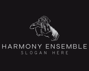 Ensemble - Musician Accordion Instrument logo design