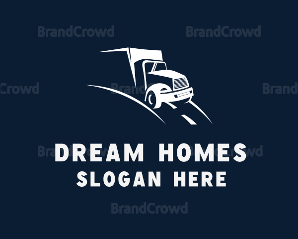 Delivery Truck Road Logo