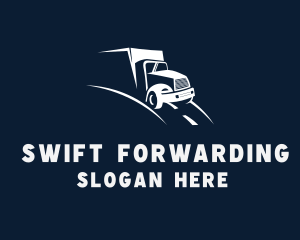 Delivery Truck Road logo design