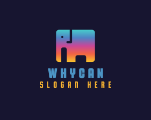 Gradient Elephant Business Logo