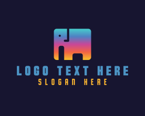 Gradient Elephant Business Logo