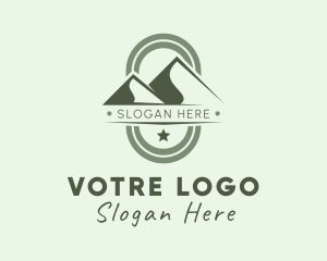 Mountain Climbing Travel Logo