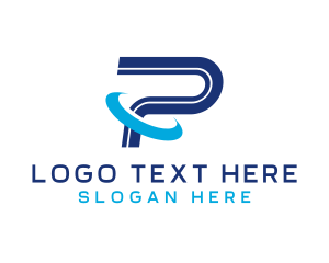 Blue - Generic Letter P Brand logo design