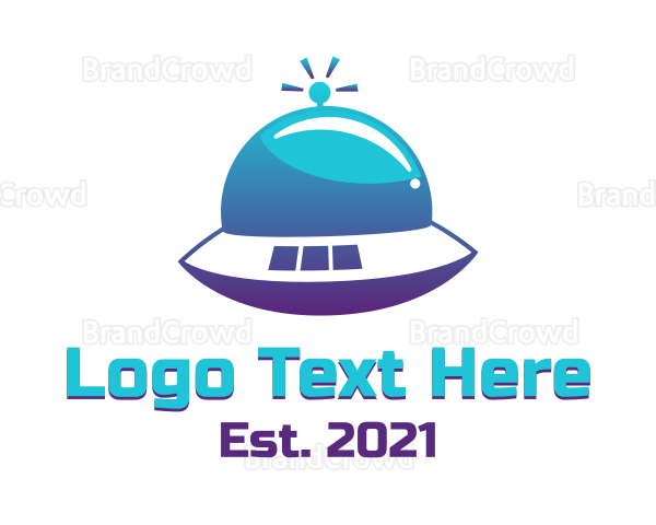 Gradient UFO Spaceship Logo