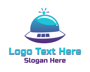 Gradient UFO Spaceship Logo