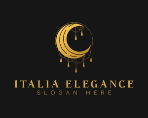 Elegant Lunar Moon logo design