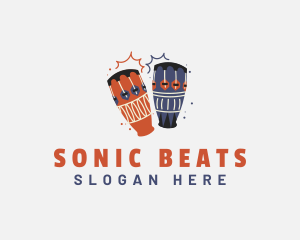 Conga African Instrument logo design