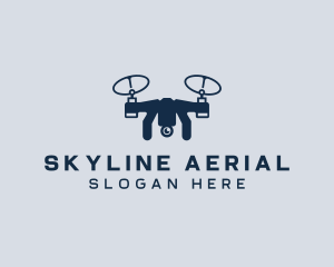 Aerial - Drone Aerial Quadrotor logo design