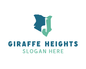 Giraffe - Kenya Giraffe Safari logo design