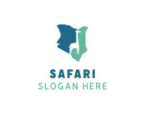 Kenya Giraffe Safari logo design
