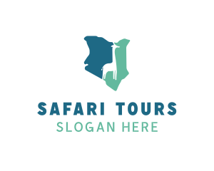 Kenya Giraffe Safari logo design