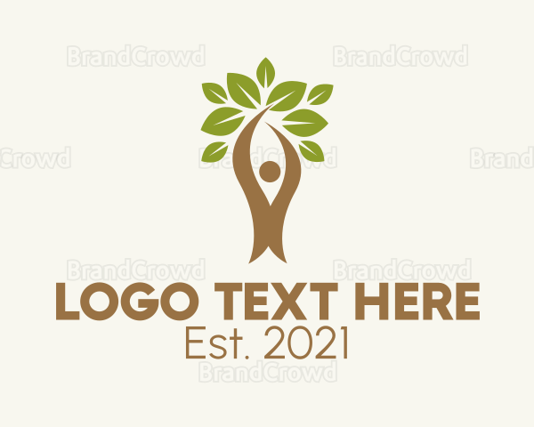 Natural Vegetarian Leaves Logo