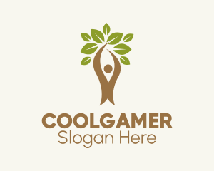 Natural Vegetarian Leaves  Logo