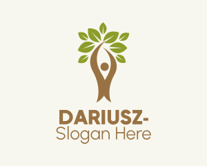 Natural Vegetarian Leaves  Logo