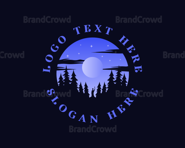 Night Moon Forest Logo