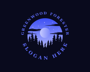 Night Moon Forest logo design