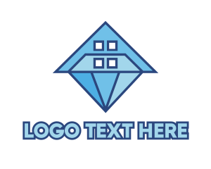 Rich - Polygon House Diamond logo design