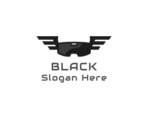 Technology - Modern VR Goggle Wing logo design