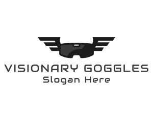 Goggles - Modern VR Goggle Wing logo design