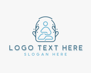 Chakra - Wellness Meditation Yoga logo design