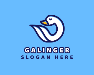 Aviary - Swan Bird Animal logo design