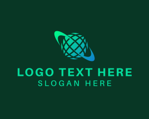 Courier - Technology Global Logistics logo design