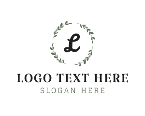 Organic Food - Flower Wreath Wedding Planner logo design