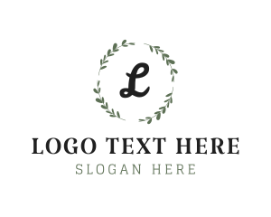 Lettermark - Flower Wreath Wedding Planner logo design