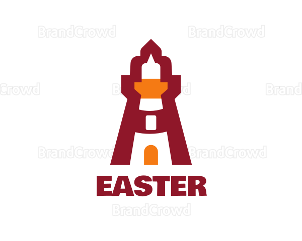 Red Lighthouse Tower Logo