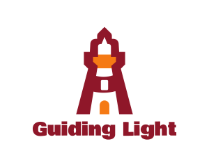 Lighthouse - Red Lighthouse Tower logo design