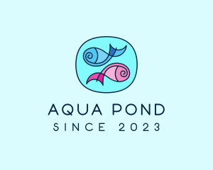 Swimming Pet Fish logo design