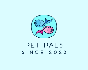 Swimming Pet Fish logo design