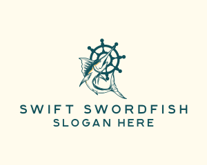 Swordfish - Swordfish Ship Helm logo design