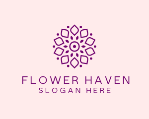 Flower Spa Petals logo design