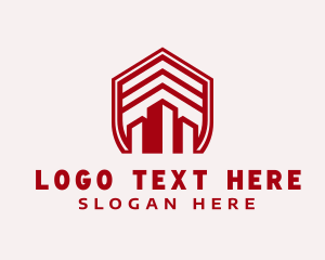 Office Space - Red Shield Building logo design