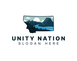 Mountain Glacier Montana logo design