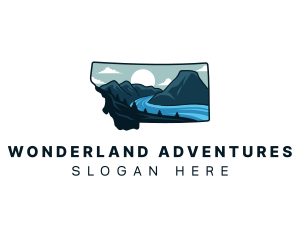 Mountain Glacier Montana logo design