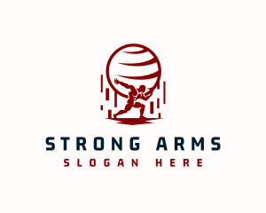 Strong Atlas Titan logo design