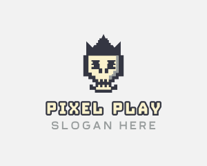 Arcade - Pixel Skull Arcade logo design