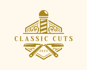 Stylist Razor Barber Shop logo design