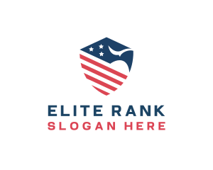Rank - American Eagle Shield logo design