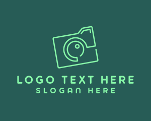 Videographer - Minimalist Green Camera logo design