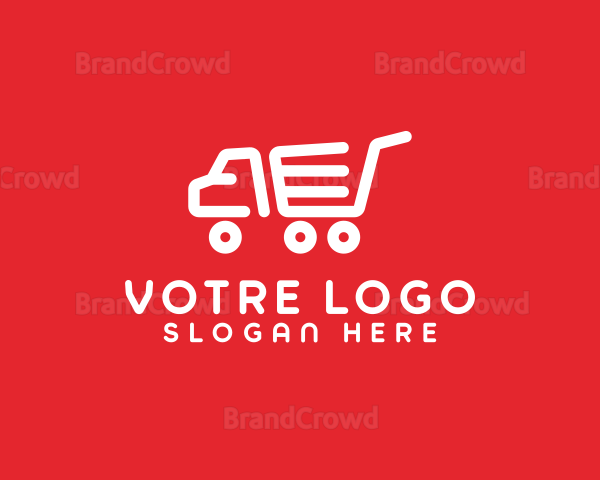 Shopping Delivery Truck Logo