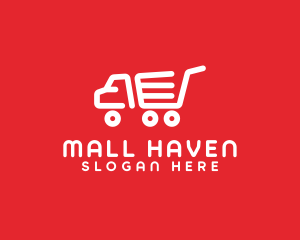 Shopping Delivery Truck logo design