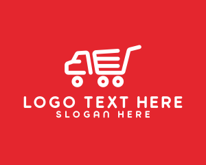 Va - Shopping Delivery Truck logo design