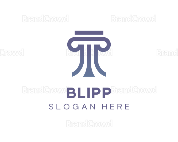 Modern Pillar Symbol Logo