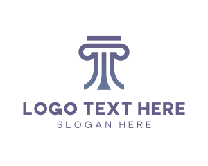 Modern Pillar Symbol logo design