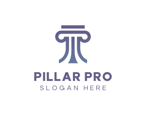 Modern Pillar Symbol logo design