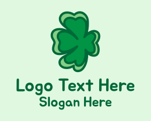 St Patrick Day - Floating Shamrock Clover logo design