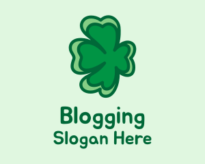 Floating Shamrock Clover  Logo